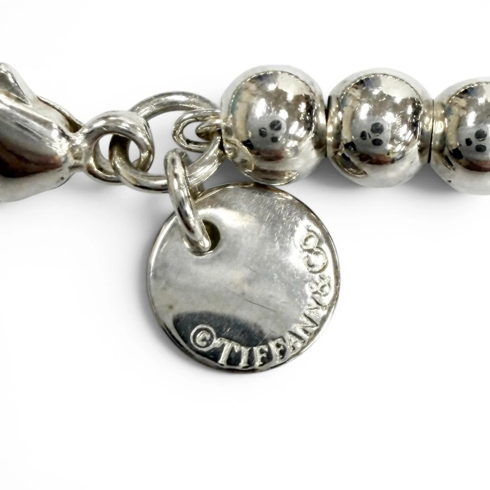 TIFFANY Blue Heart Charm Bracelet - Picture 7 of 8